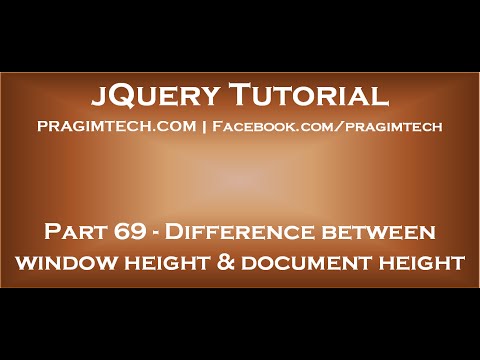 Difference between window height and document height Difference between window height and document height