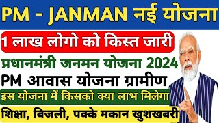 प्रधानमंत्री जनमन योजना 2024।। Pm Janman Scheme 2024।। Pradhan Mantri Awas Yojana Gramin। आवास योजना