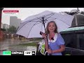 polina polenovich reporting in the rain and wind for moscow 24 6 03 2024