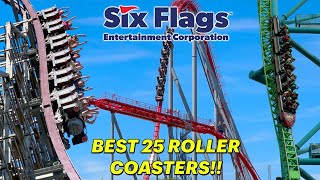 The Best 25 Roller Coasters at Six Flags Parks!!