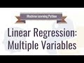 Machine Learning Tutorial Python - 3: Linear Regression Multiple Variables  2019