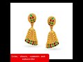 Latest #Tanishq #Jhumka Earrings Designs with weight