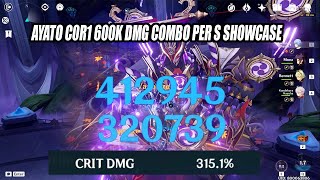 Ayato C0 R1 315% Crit DMG 700k DMG Combo Per S New Record - Double Swirl Hydro Nuke Guide