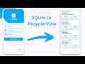 Recyclerview with Sqlite Database | Display SQLite data in RecyclerView