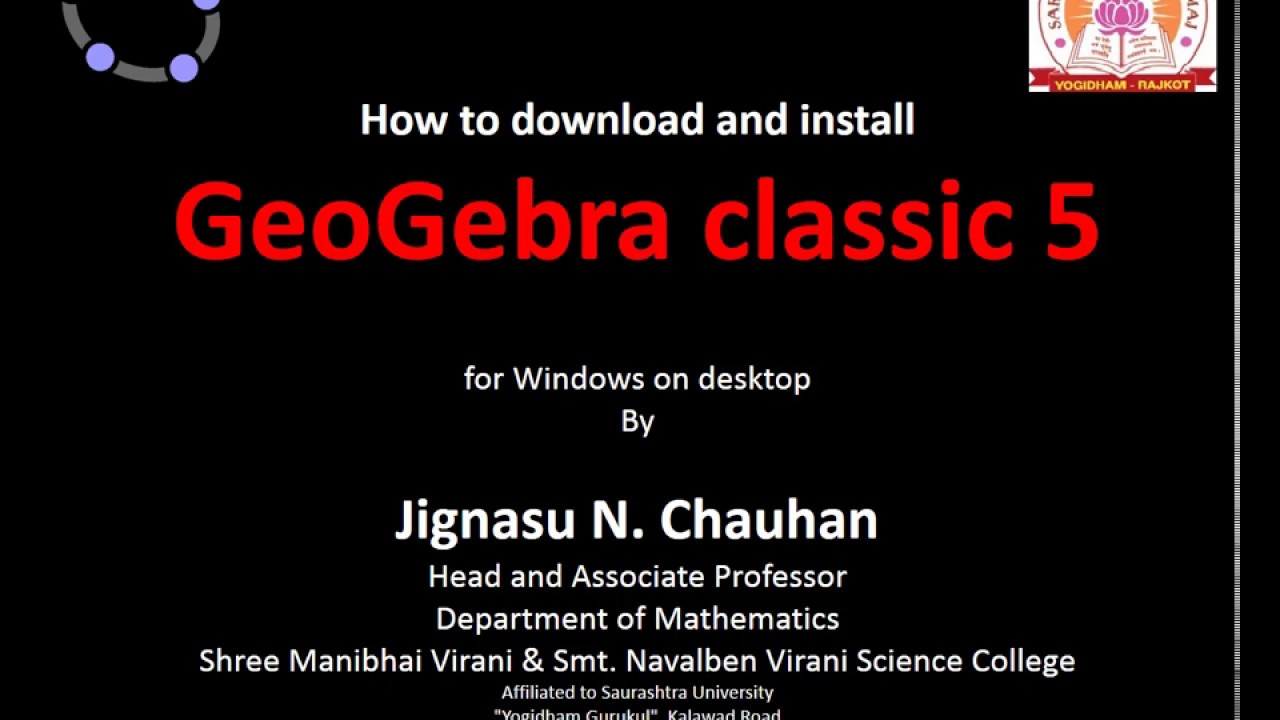 How To Download And Install GeoGebra Classic 5 - YouTube