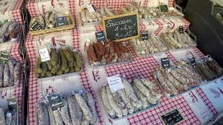 The Biggest Food and Flowers Market in Nice, France. Cours Saleya