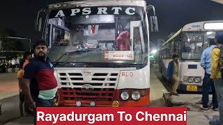 Rayadurgam To Chennai APSRTC Super Luxury Bus | Chennai To Rayadurgam Bus