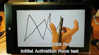 GAOMON PD156 Pro initial activation force test