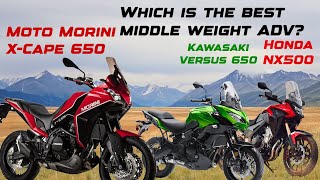 Moto Morini X-Cape 650 vs Kawasaki Versys 650 vs Honda NX500 - Hot Takes