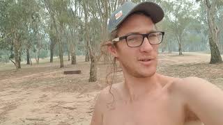 Camping at Blowering reservoir during NSW bushfires