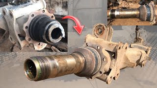 How to repair BROKEN Truck rear axle spindle ll truck axle spindle repairing