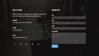 Responsive Contact Us Design tutorial Using HTML5 and CSS3 grid system