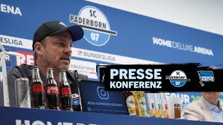 Pressekonferenz nach dem Heimspiel gegen Hertha BSC