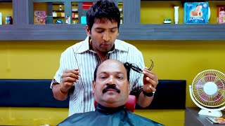 Santhanam Salon Comedy Scene || Boss Engira Bhaskaran Movie || Tamil Comedy Scenes || Full HD