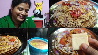 #ଆଜି ବାସି ରୁଟିରେ ପିଜା ହେଲା #food #tastyfood #cooking #viralvideo 😃✌️