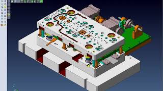 2.VISI 3D 모터코아 프레스 금형설계 상/하 ASSY