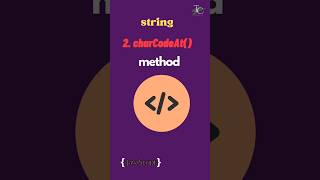 2. charCodeAt method in Javascript | String methods in javascript #javascript tutorial in 1 minutes