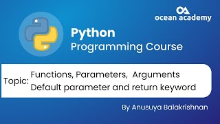 Functions | Parameters | Arguments | Default Parameters | return keyword | in Tamil #ocean #python