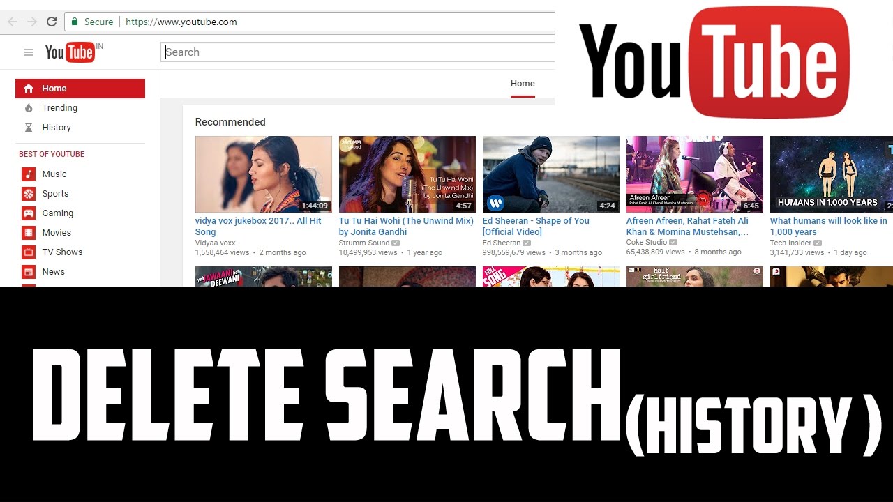 How To Delete YouTube Search History From Your Browser - YouTube