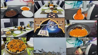 Zubereitung von Qabuli Palaw und Schneefall in Leipzig طز تهیه قابلی پلو برای شب برات