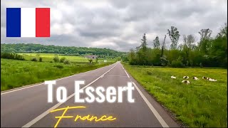 Driving in France in May 2023 from Esprels to Essert.