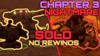 CHAPTER 3 HELLSPIRE NIGHTMARE SOLO with NO REWINDS | Tower Defense X | Roblox