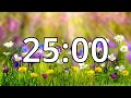 25 Minutes Timer with Music | Spring Timer