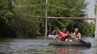 Kherson residents evacuated after dam collapse