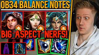 OB34 BALANCE NOTES - BIG Aspect Nerfs, Void Items Changed & More!