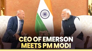 CEO of Emerson meets PM Modi on sidelines of Vibrant Gujarat Global Summit 2024