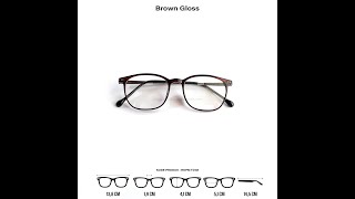 [ MELISAOPTIK.COM ] Frame Kacamata Minus Korea Unisex Model Kotak Oval Lentur ROPM TD48 Brown Gloss