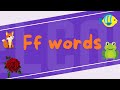 Letter Ff words | Vocabulary words | Educational Video for kids | Kiddos Academy and Play