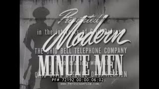 ATOMIC ERA CIVIL DEFENSE FILM "MODERN MINUTE MEN" 72192