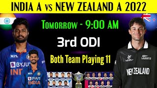 New Zealand A Tour Of India | India A vs New Zealand A 3rd ODI Playing 11 | Ind A vs NZ A