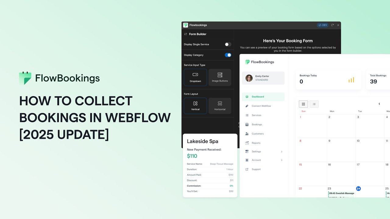 How To Collect Bookings In Webflow With Flowbookings 2025 Update