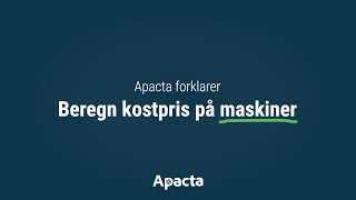 Beregn kostpris på maskiner | For håndværkere | Apacta