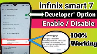 infinix smart 7 developer option usb debugging enable