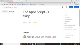 Qwiklabs The Apps Script CLI clasp GSP239