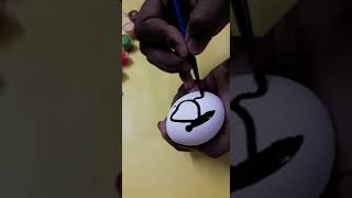 easy painting on egg shell#shorts