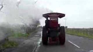 Burrell Gold medal Tractor on the road