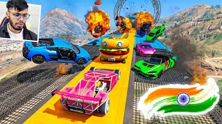 Republic Day Cars Vs Cars Challenge 827.287% Cannot Win This Race in GTA 5!