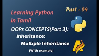Python Object Oriented Programming in Tamil | Inheritance | Multiple Inheritance with Example