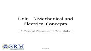 Crystal planes and orientation