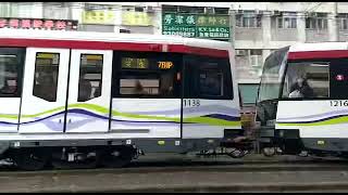 港鐵輕鐵第五期列車（1138 + 1216） 行走路綫761P兼駛離康樂路站二台