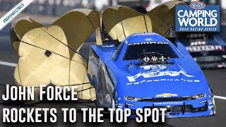 John Force rockets to the top spot in Seattle