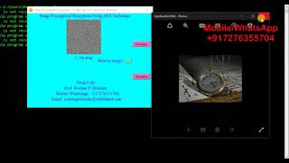 Image Encryption/Decryption Using AES Algorithm Python Project Source Code