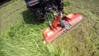 KT230 トラクター マキロン  ハンマーナイフモア で草刈 GoPro Tractor hammer knife mower