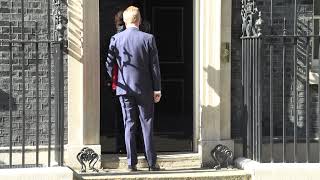 Culture Secretary Oliver Dowden enters Downing Street to discuss football racism with PM