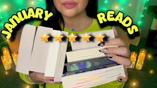 ASMR Books I read in JANUARY📚❄️ Tingly book tapping, gripping \u0026 tracing