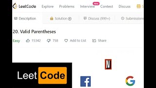 LeetCode Top Interview Questions Series | Valid Parentheses Solution | Java